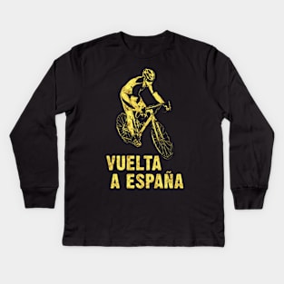 Vuelta a Espana Pro Cycling World Tour For The Cycling Fans Kids Long Sleeve T-Shirt